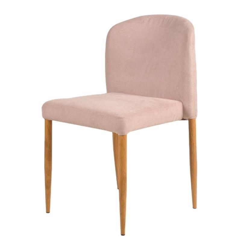 Low Price Dining Furniture Pink Soft Velvet Dining Room Chairs