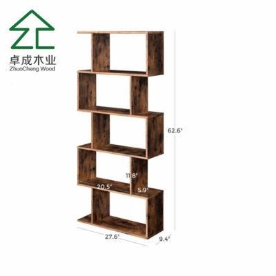 Bookcase Cube Display Shelf Freestanding Decorative 6-Tier Bookshelf