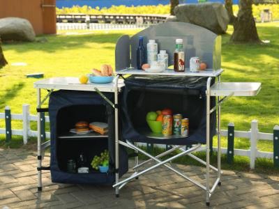 Aluminum Folding Table with Cabinet (ET9925)