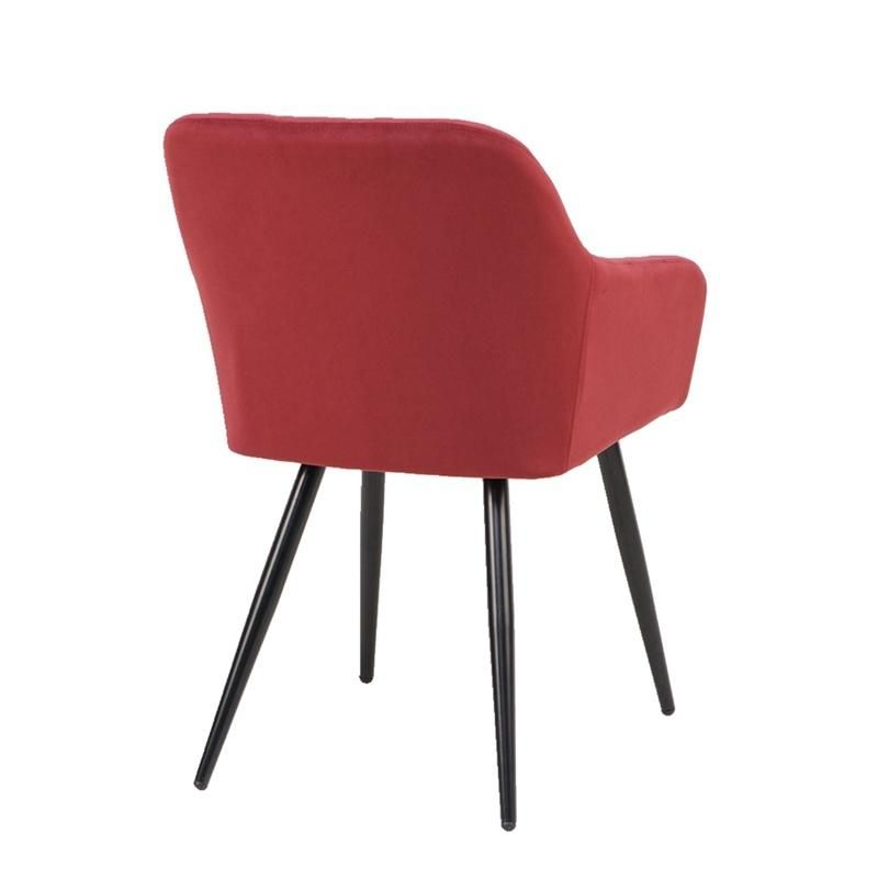 Wholesale Restaurant Hotel Armchair Velvet Fabric Upholstered Modern Dining Chairs