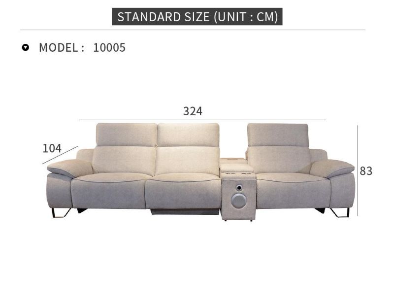 Comfortable Lounge Chair Function Sofa USB Electric Leisure Chair Cloth Art Combination Living Room Sofa