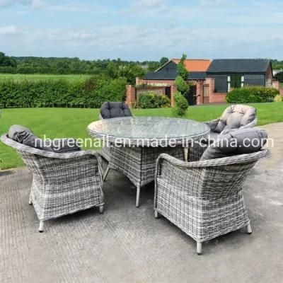 Modern Garden Round Dining Table Outdoor Rattan Wicker Chair Furniture for Hotel Restarant