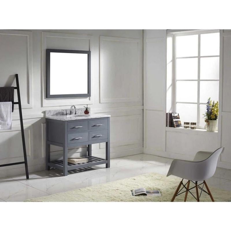 Floor Mounted High Quality Factory Wholesale Wood Bathroom Cabinet Plywood Bathoom Vanity
