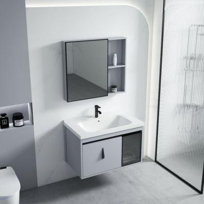 Detachable Wall Mountained Combination Bathroom Cabinet with Basin Sink and Mirror