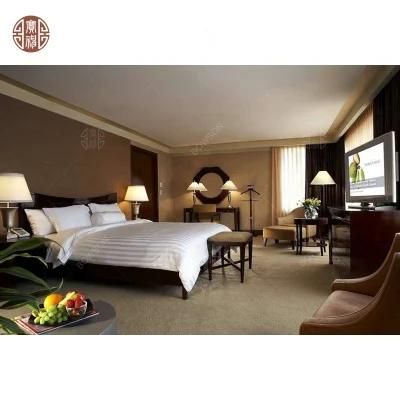 0.6mm Thickness Natural Veneer Modern King Size Bedroom Hotel Furniture