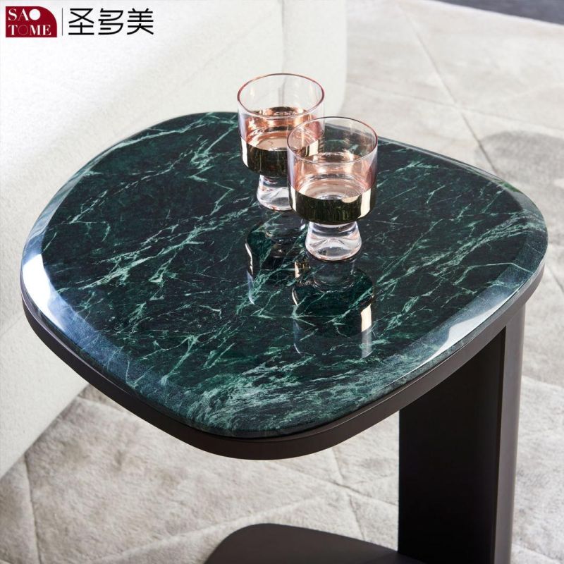 Modern Home Living Room Metal Frame Marble Coffee Table