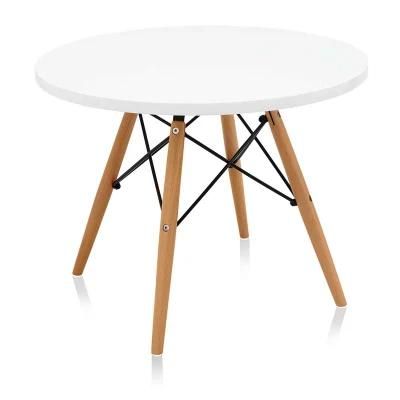 Space Saving Circle Cafe Designs Wooden Modern Decoration Small Round Wood Dining Table