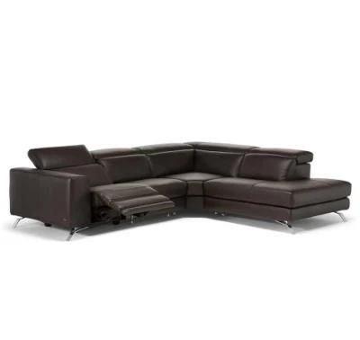Italian Real Leather Sofa Furniture Modern Leather Sofa Lounge Sofa Sectional Leather Brown