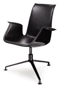 High Back Leather Arm Chair Office Furniture with Fiberglass Inside