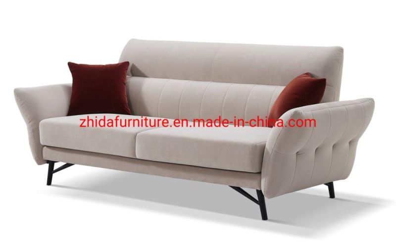 Villa Hotel Apartment Furniture Brown Fabric Modern Living Room Lobby Sofa Bedroom 1 2 3 Sectional Sofa with Armrest