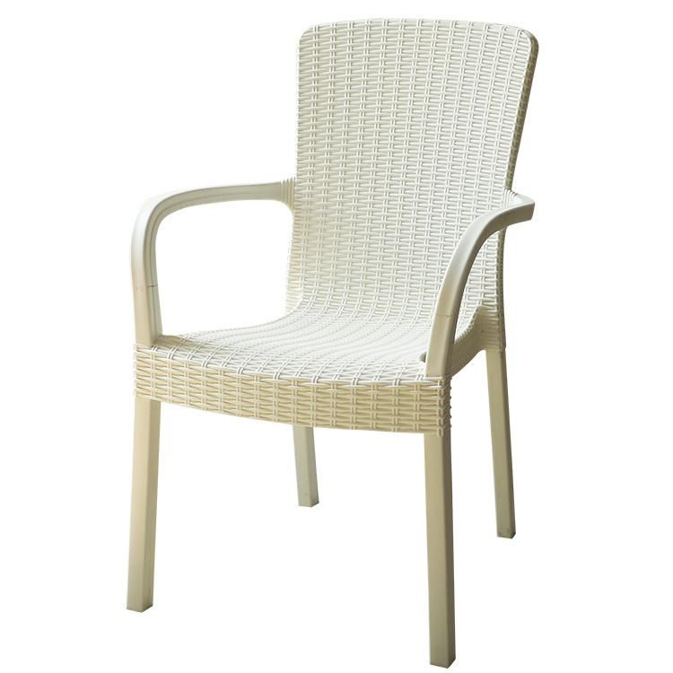 Modern Stackable Plastic Dining Chair with Arm