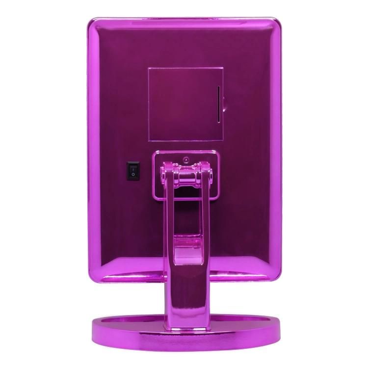 Home Decor Gold Plating Wholesale Factory LED Makeup Desktop Mirror