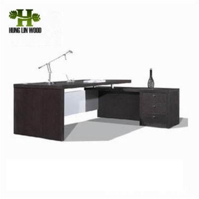 Classic Office Table L Shape Veneer/Paper Table Office Desk