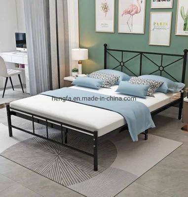 Modern Home Furniture Kids Bedroom Children Iron Frame Double Bed