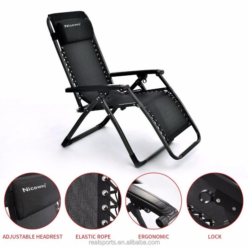 Folding Zero Gravity Chair Outdoor Folding Reclining Beach Chair Folding Sun Lounge Chair