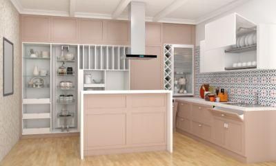 Modern Design Kitchen Cabinet Furniture Best Quality with Quartz Countertop and Sink