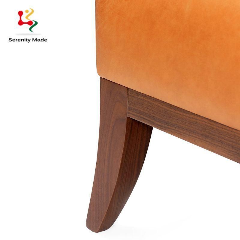 Commerical Modern Solid Wood Base PU Leather Channel Back Cafe and Restaurant Night Club Booth Seating Sofa Furniture