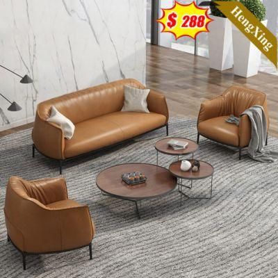 Brown Color PU Leather Fabric Sofa Set Modern Home Living Room Sofas