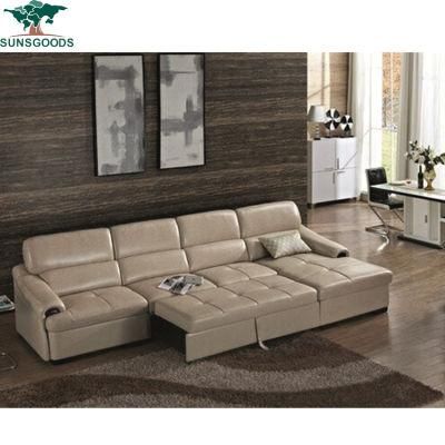 Multifunctional Home Living Room Modern Furniture Fold out Leisure Leather Sofa Bed