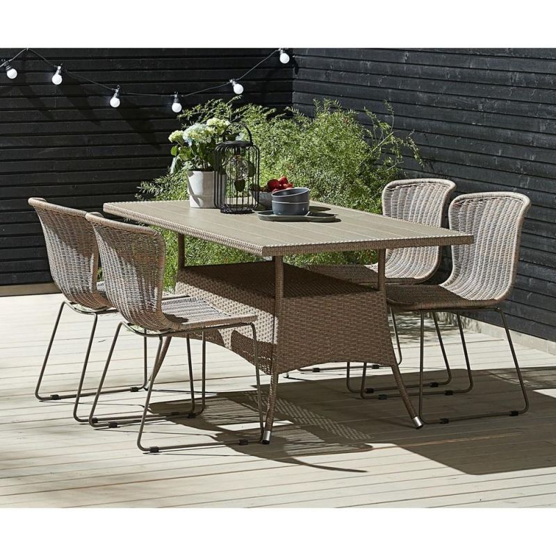 New Design Outdoor Patio Leisure Plastic Rattan Outdoor Dinner Chair