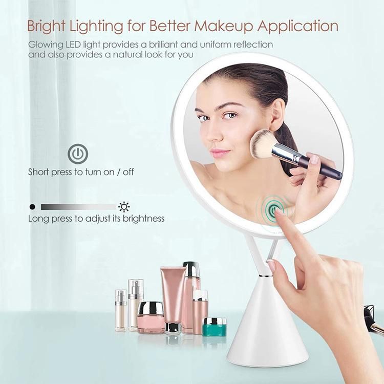 High Definition LED Makeup Mirror Ring Light Mirror 5X Magnifying Removable Mirror