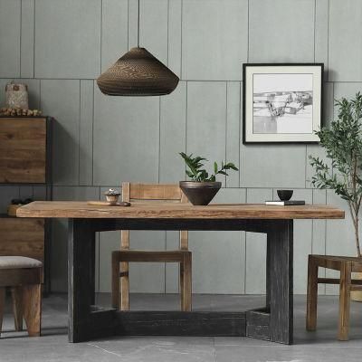 Furniture Modern Furniture Wood Cabinet Home Furniture Wooden Furniture Wood Hot Selling Dining Room Homemade Black Leg Dining Table