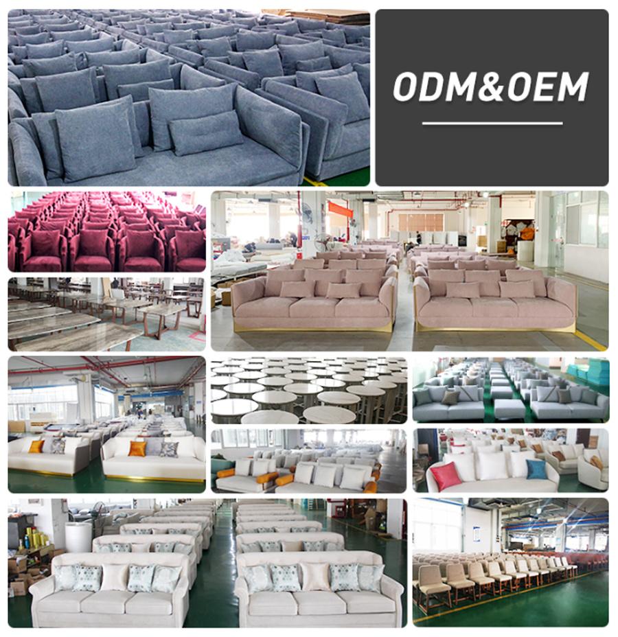 China Foshan Home Furniture Factory Hotel Bedroom Set Modern Villa Double Metal Leg King Queen Size Fabric Bed with Wholesale Price