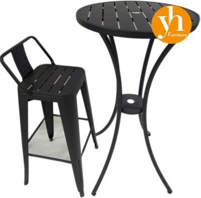 Outdoor Bar Chair Contemporary Garden Furniture Rattan Wicker Bar Table High Stool Sets