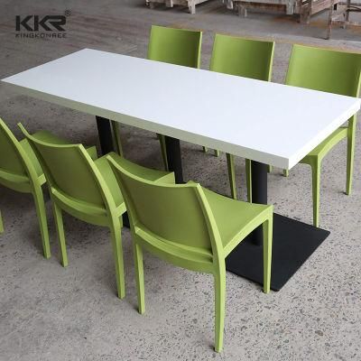 Kkr Custom Sizes Fast Food Corian Solid Surface Dining Table