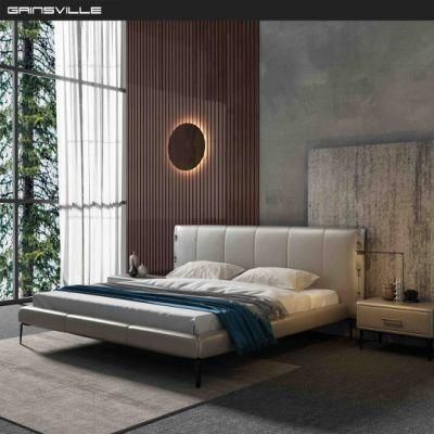Best Quality Fashion Modern Double Soft Leather Bed Frame Home Furniture