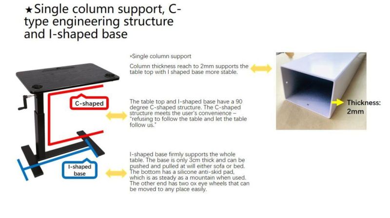 Moveable Computer Desk Double-Sided Board Lifting Student Table Lecture Table Bedside Table Lazy Table