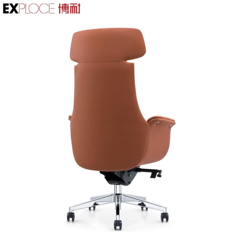 Elegant Design High Back PU Modern Fancy Metal and Leather Chair Dining Office Chair Living Room Kitchen Furniture