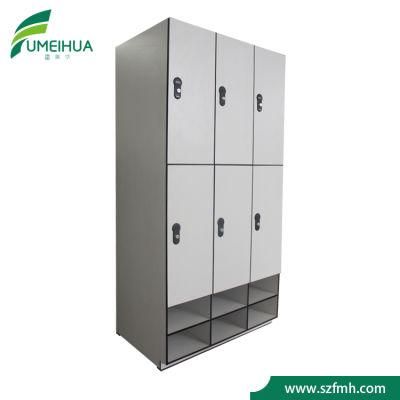Phenolic Resin Storage Gym 2 Door Locker Cabinet with Shoe Box