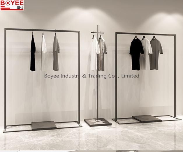 Modern Decoration Stainless Steel or Metal Retail Clothing Display Racks