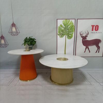 Fashion Colorful Modern Dining Desk Living Room Tea Slate Surface/Titanium Surface Coffee Table