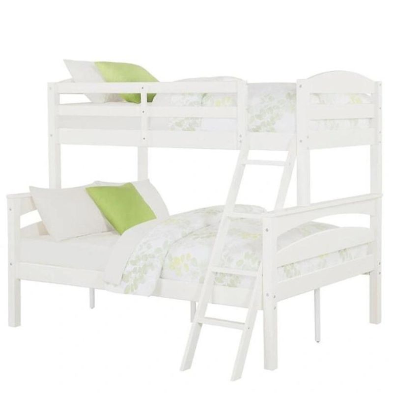 Kids Twin Bunk Beds with Ladder and Safety Rail Wooden Bunk Bed