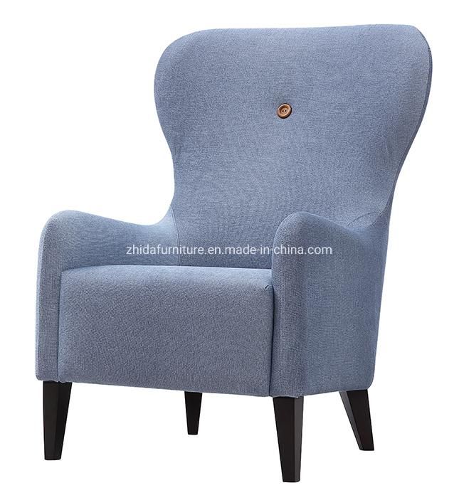 Hotel Furniture Modern High Back Blue Living Room Chair