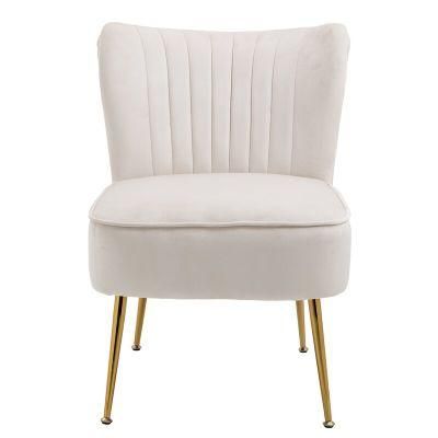 Hotel Modern Furniture Metal Legs Pink PU Interior Dining Room Living Room Dining Chair
