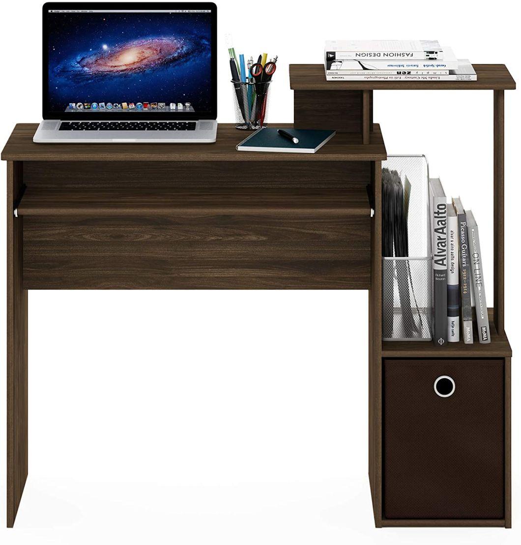 Multipurpose Home Office Computer Writing Desk, Black/Brown