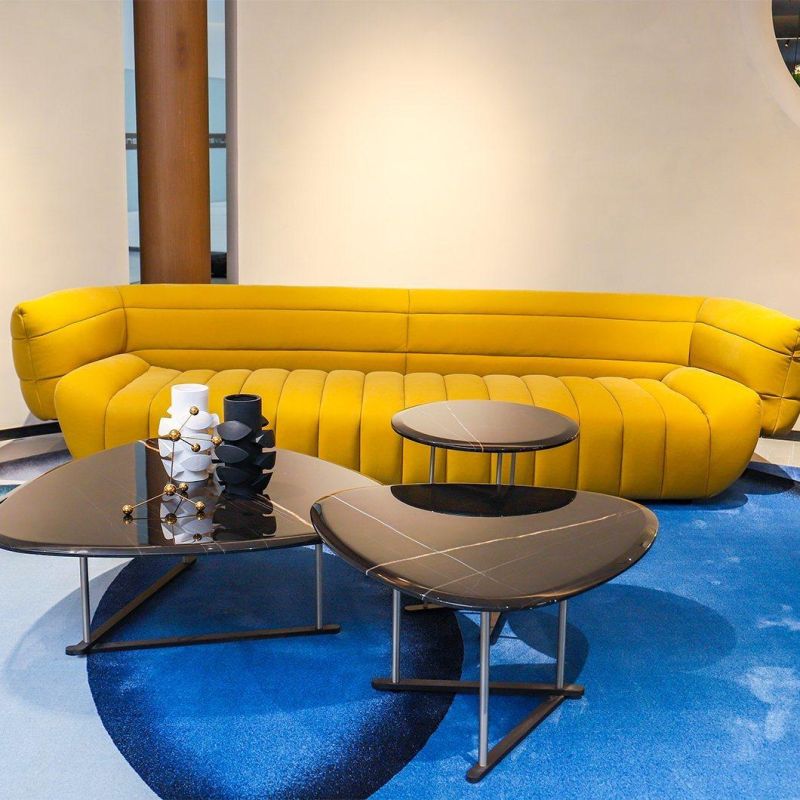 High Quality Designer Sofa Sets Brand Living Room Furniture Italian Sanded Fabric Couch Wholesale Price Sectional Sofas