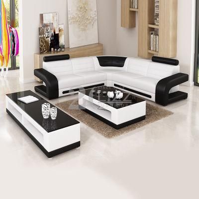 Modern U Shape Genuine Leather Leisure Modern Corner Sectional Sofa