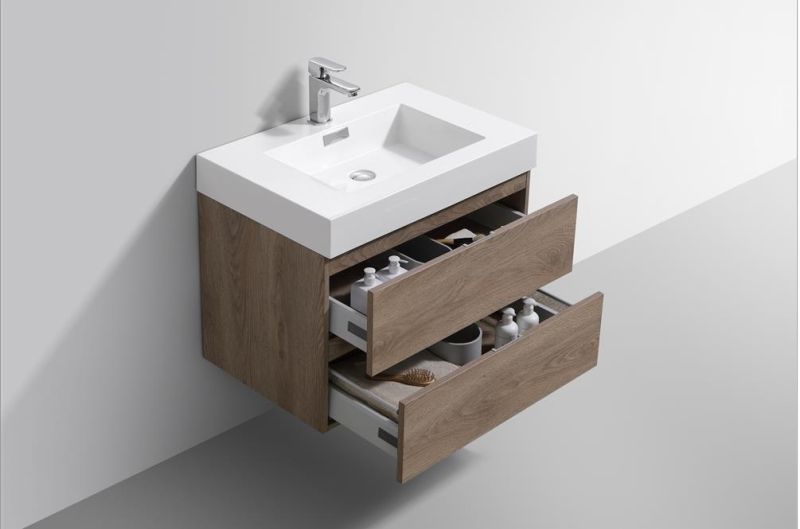 Customized Wholesale Log Color Single Sink Bathroom Cabinet