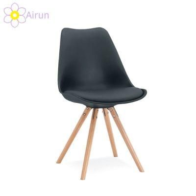 Wholesale Restaurant Dining Chair Furniture Wooden Legs Fabric PU Leather Cushion Plastic Chair