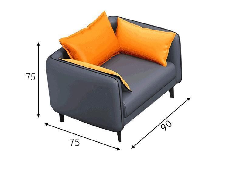 Nordic Office Sofa Microfiber Leather Simple Modern Reception Office Sofas for Leisure Reception