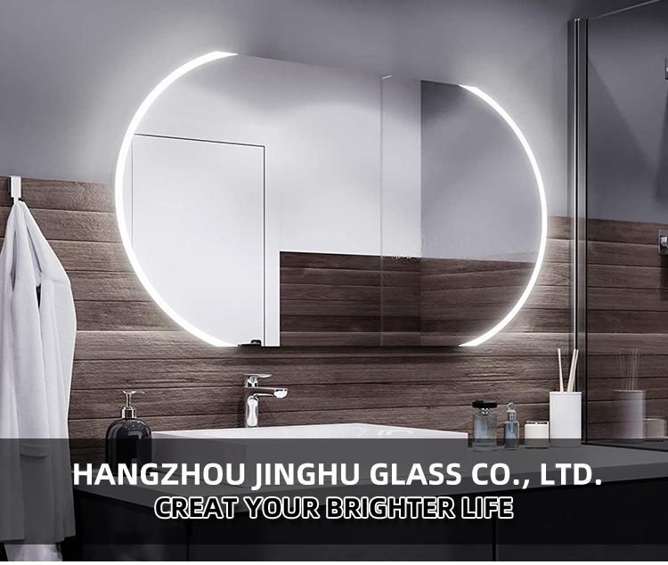 Hotel Bathroom Oval Shape LED Backlit Mirror with Touch Sensor