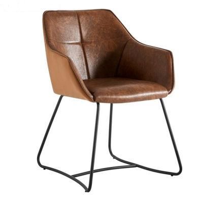 Wholesale Home Restaurant Cafe Bar Furniture Leisure Upholstered PU Leather Dining Chair