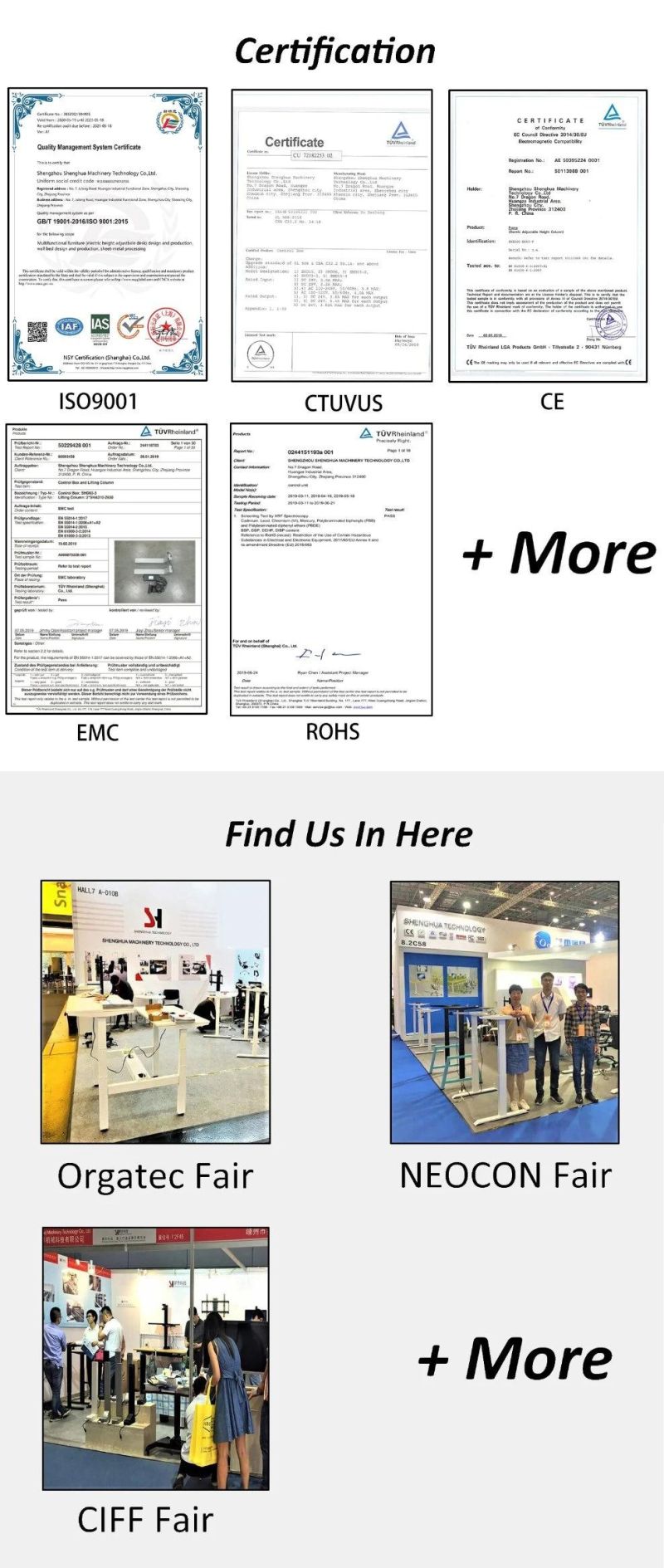 Manufacturer Cost Factory Price Single Motor Standing Desk