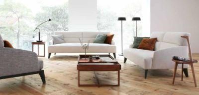 High Class Fabric Sofa with Americal Walnut Wood Frame