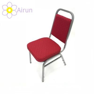 Factory Supply Cheap Metal Steel Fabric Stacking Hotel Dining Banquet Chair for Sale