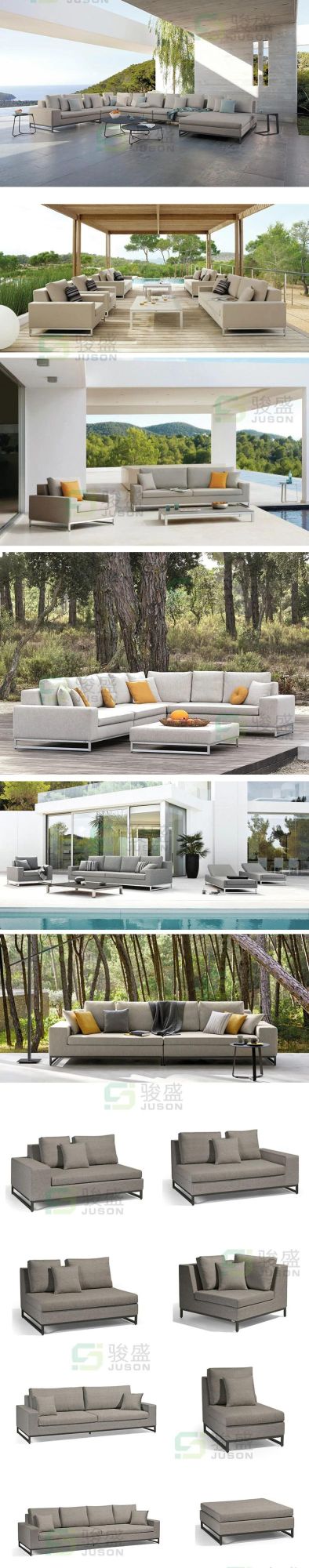 Hot Sale Garden Set European Style Modern Patio Leisure Chaise Lounge Chair Hotel Outdoor Sofa Furniture